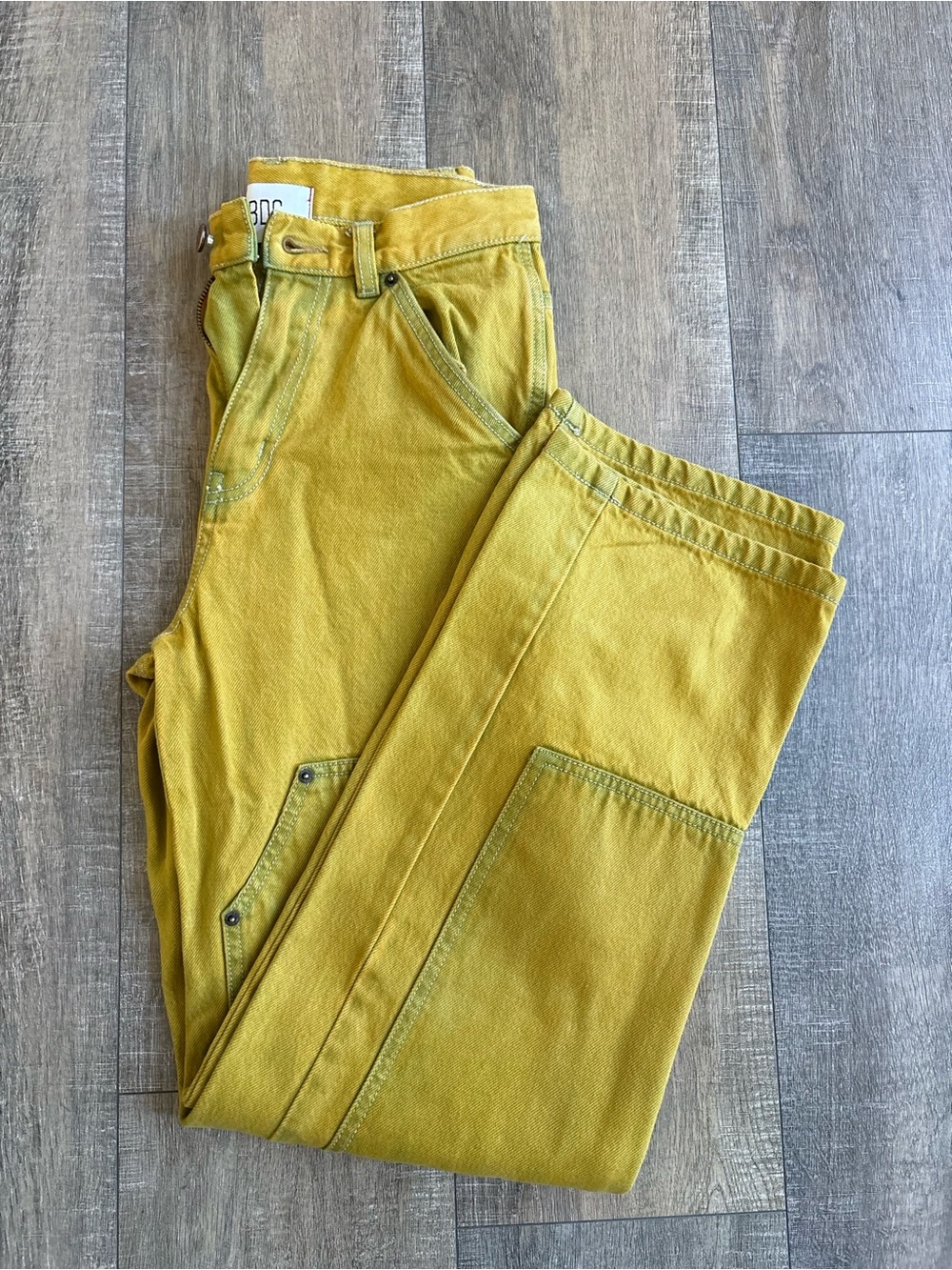 BDG Straight Leg Jeans in Mustard Yellow